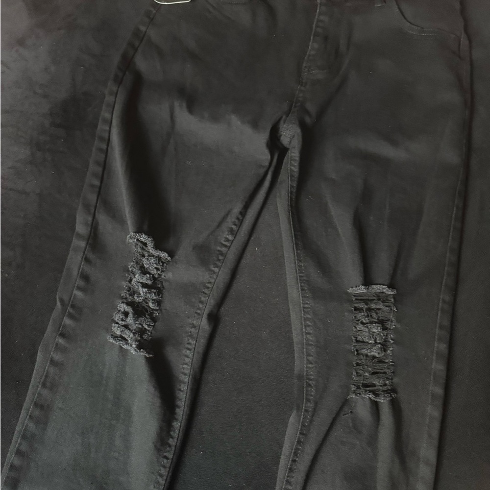 Hungson Black Distressed Skinny Jeans - Size 30 (US Women’s 10) NWT